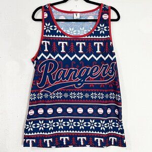 Texas Rangers Christmas In‎ July Ugly Sweater Tank Top Size XL NWOT